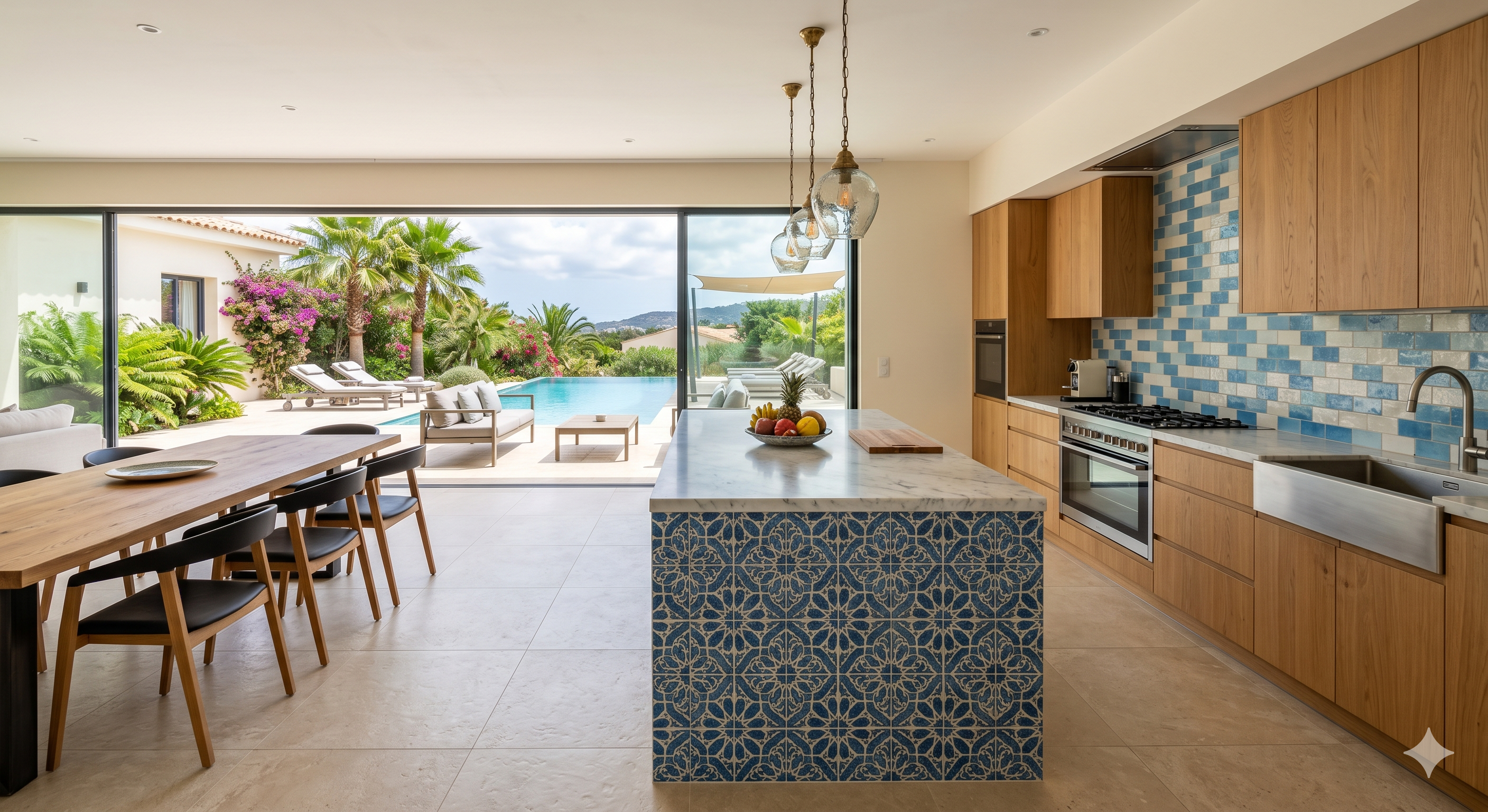 Carrelage mural villa