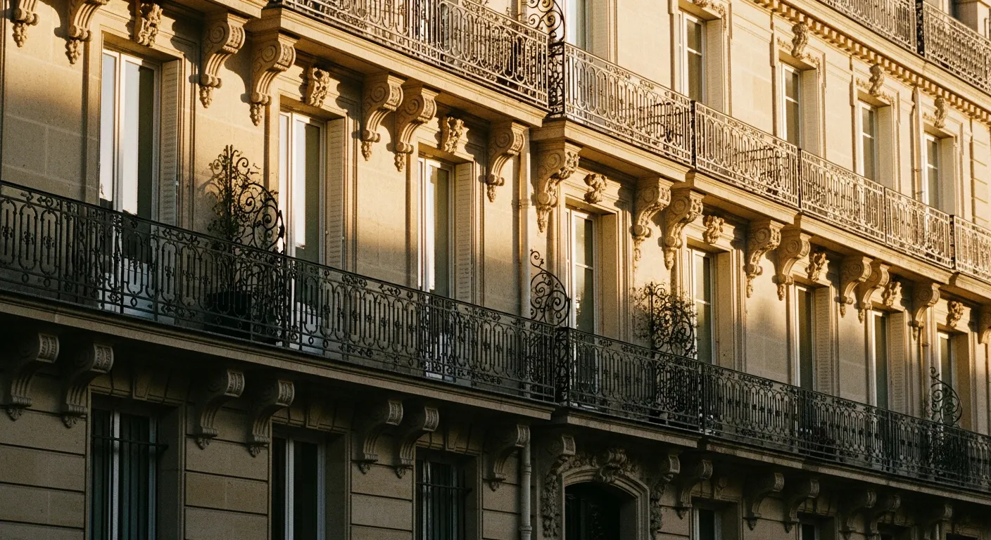Façade haussmannienne représentant le patrimoine immobilier en SCI
