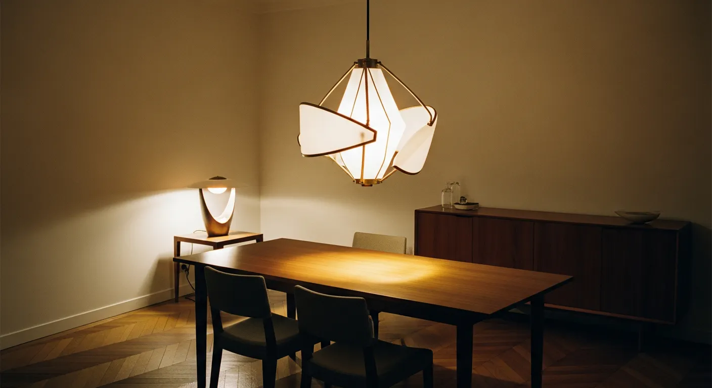 Luminaires de design dans un intérieur contemporain