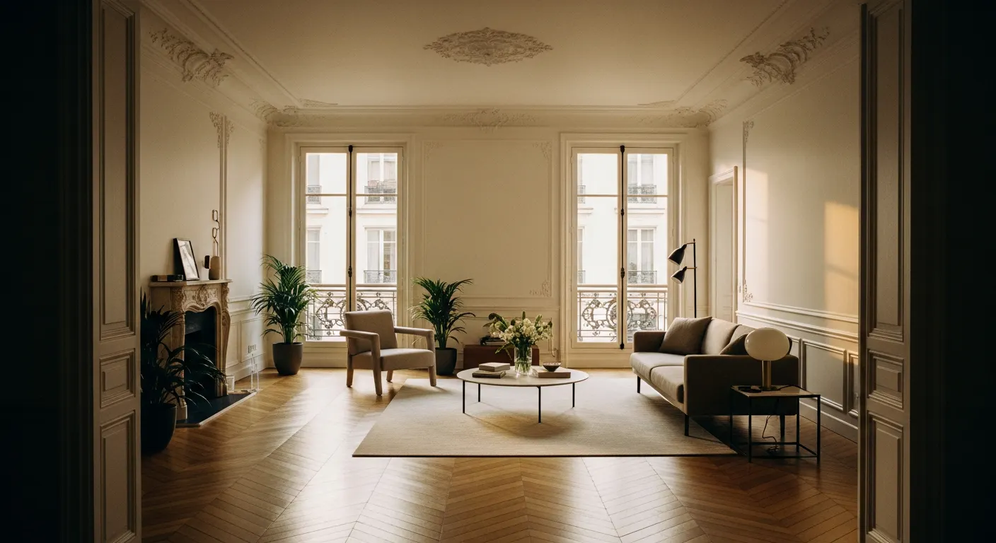 Appartement haussmannien rénové à Paris par un architecte d'intérieur