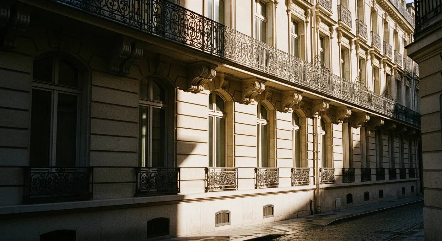 Immeuble haussmannien en pierre de taille dans le centre historique de Grenoble