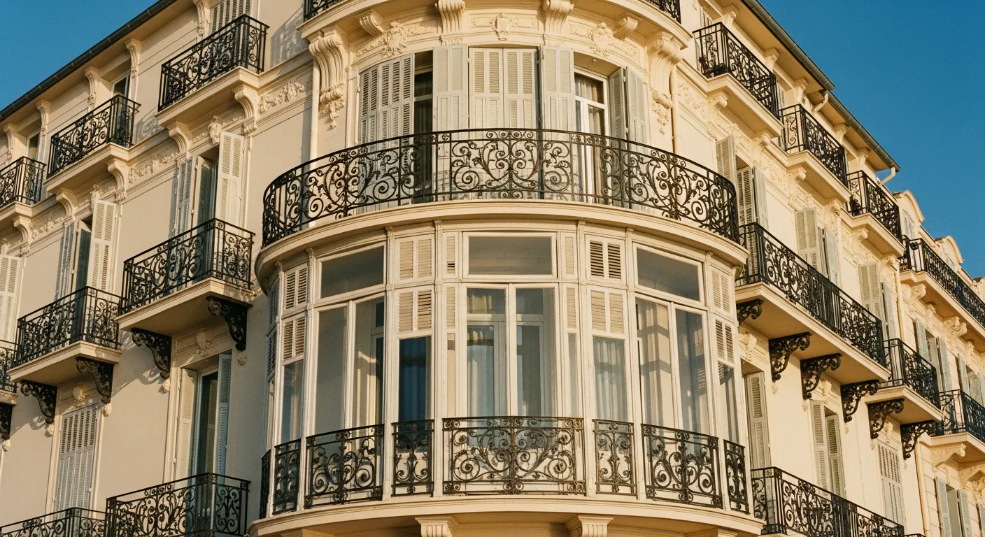 Façade Belle Époque sur la Promenade des Anglais à Nice