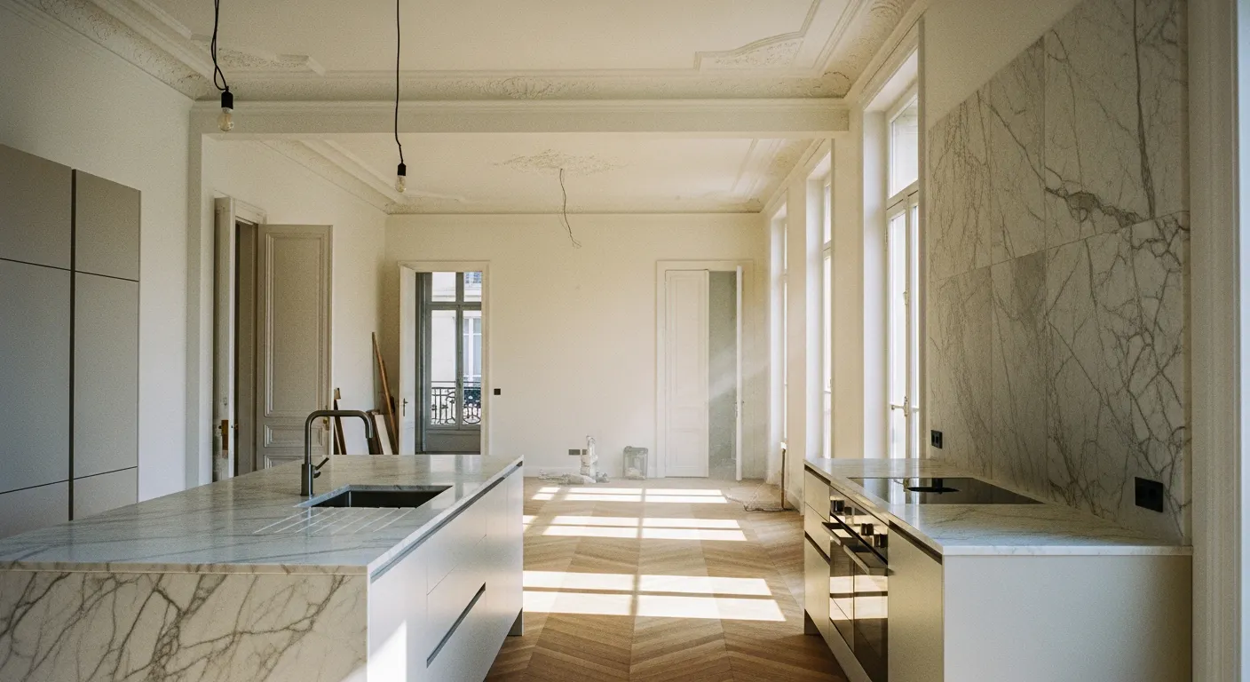 Rénovation appartement haussmannien Marseille - architecte d'intérieur
