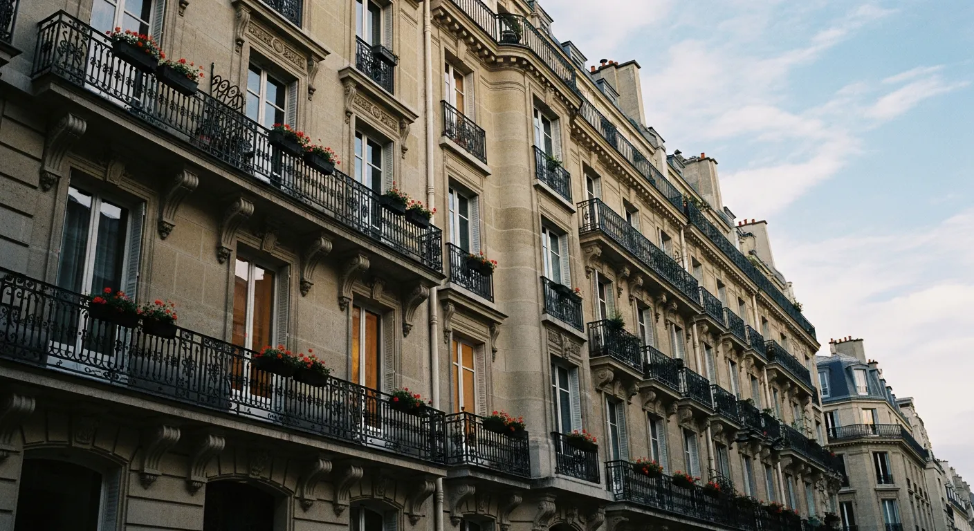 Immeuble haussmannien à vendre à la découpe, façade avec balcons et appartements