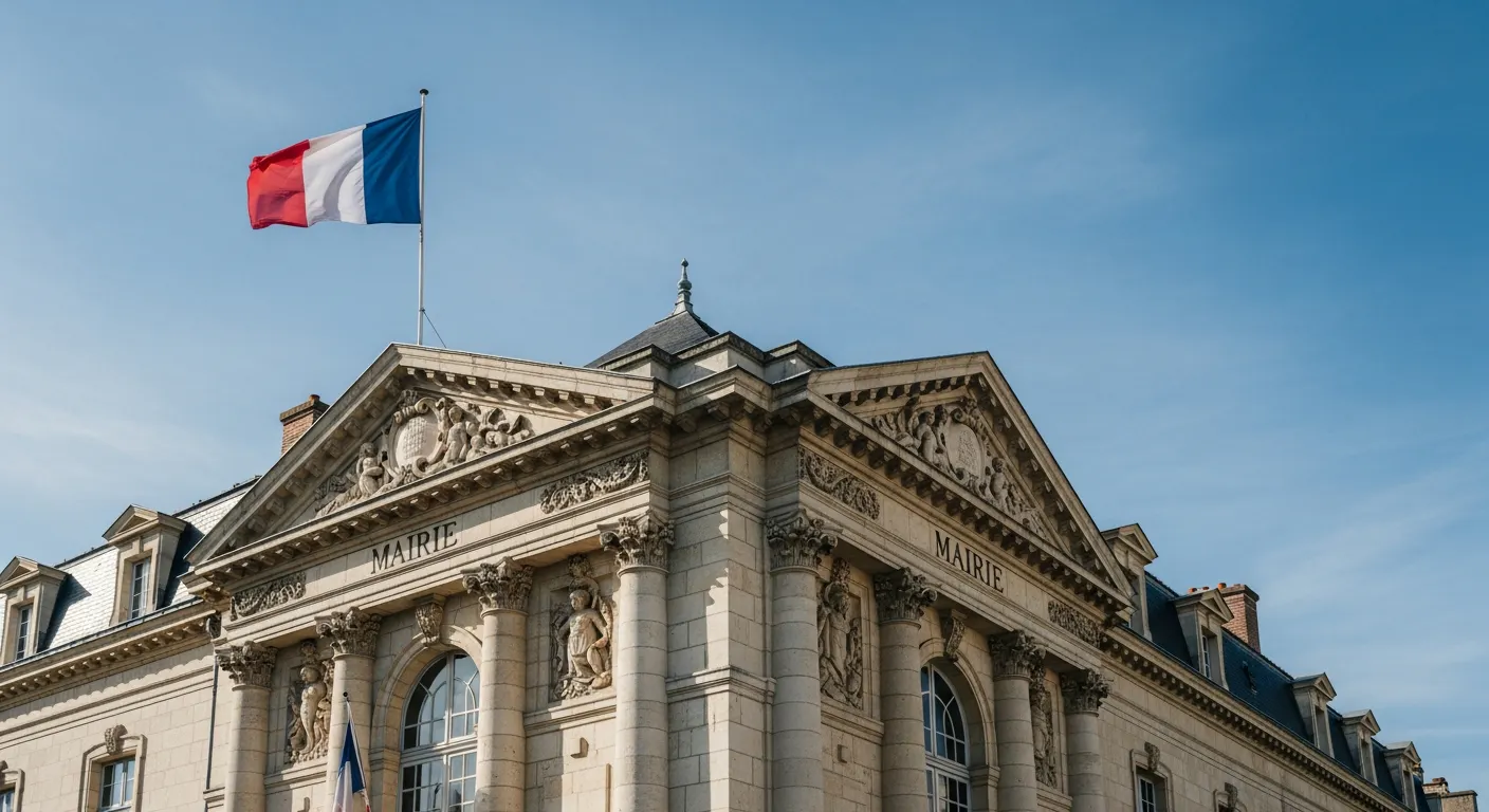 Mairie française pour dépôt d'une déclaration préalable ou permis de construire