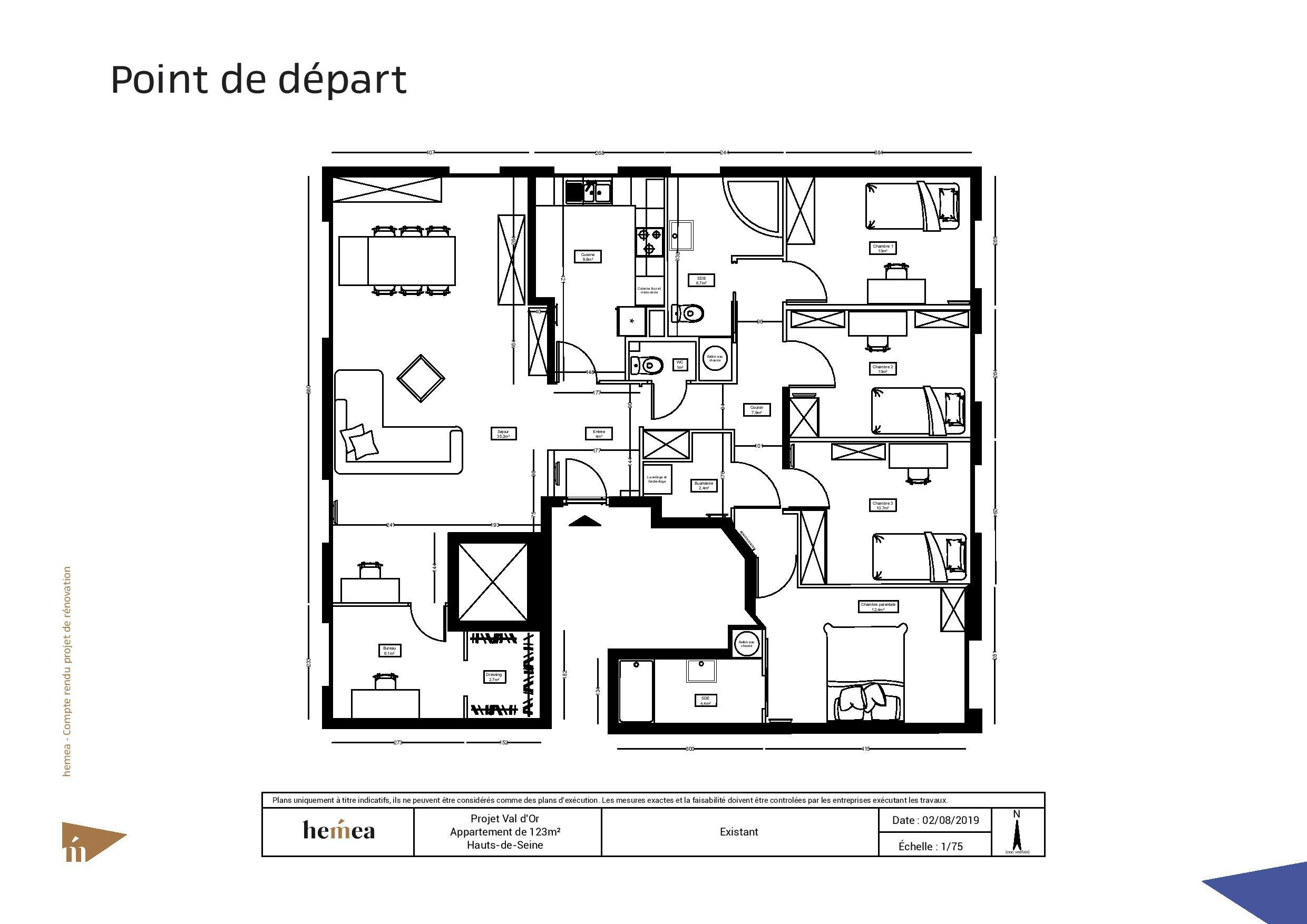 Plan de l' existant - Avant