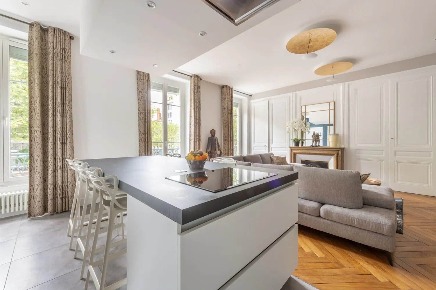 rénovation séjour ouvert sur cuisine