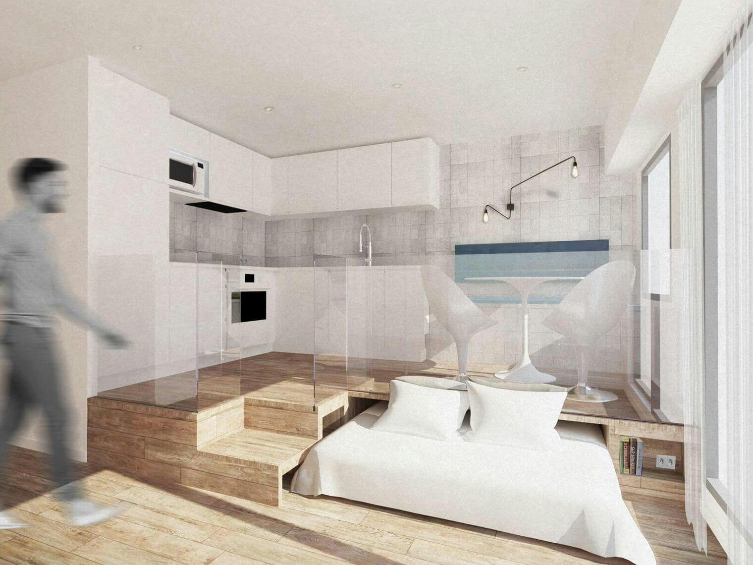 Renovation studio - plan 3D