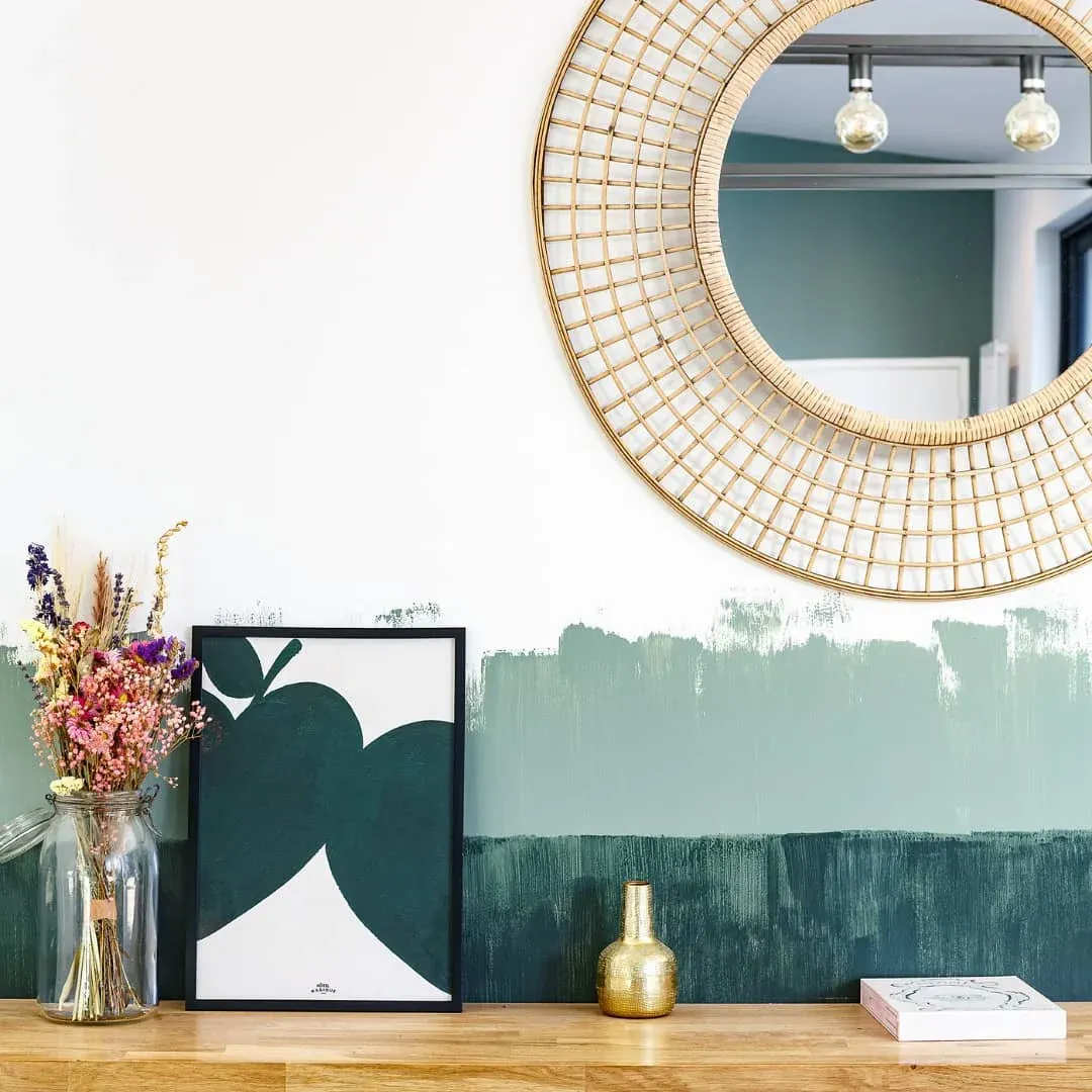 peinture murale moderne bandes