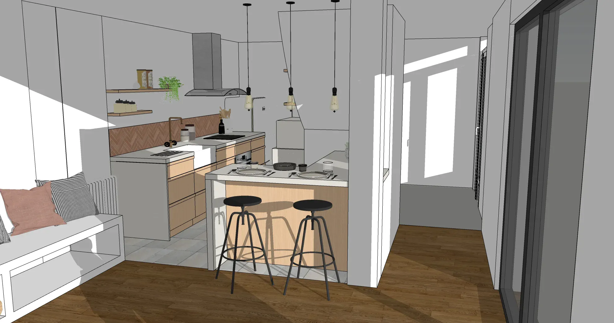 Plan 3D cuisine (face)