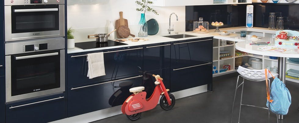 cuisine darty cuisine bleue nuit haute brillance