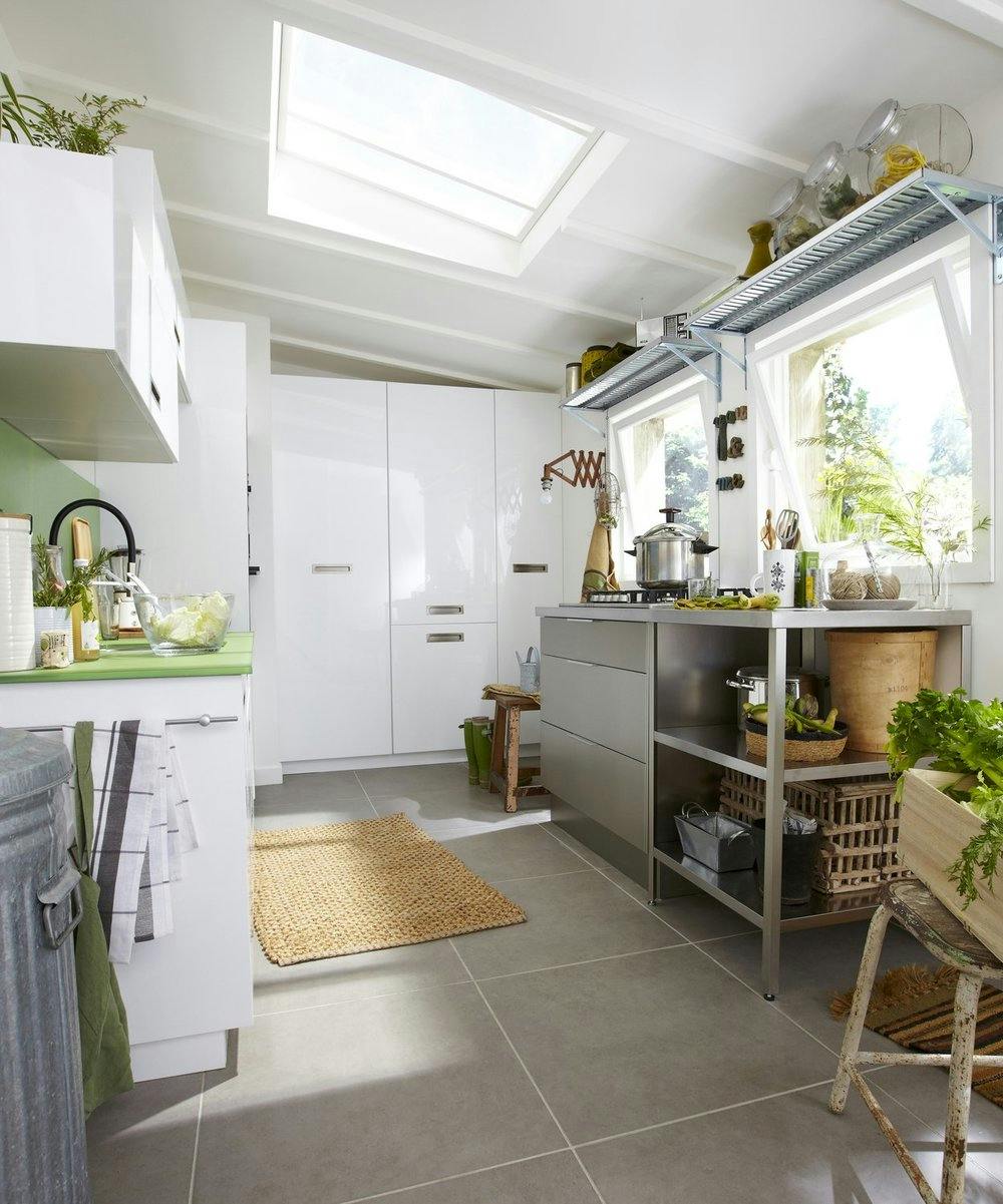 cuisine Leroy Merlin style scandinave grise