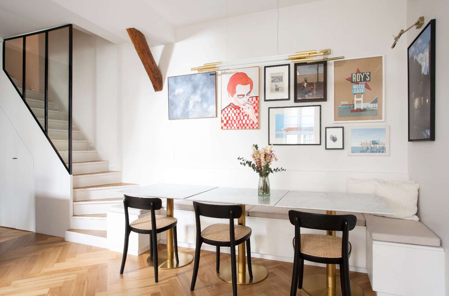 Rénovation d'un appartement de 60 m² à Paris 11 - coin salle à manger
