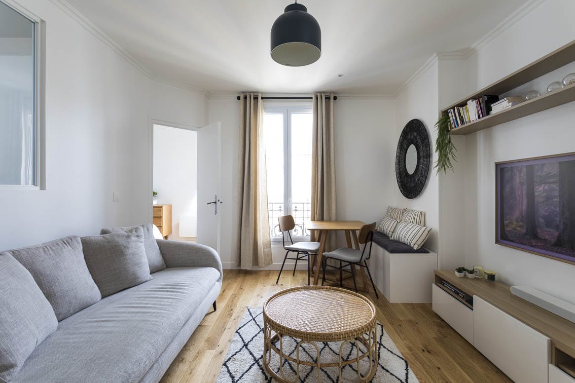 Appartement 60 m² Vincennes Salon lumineux