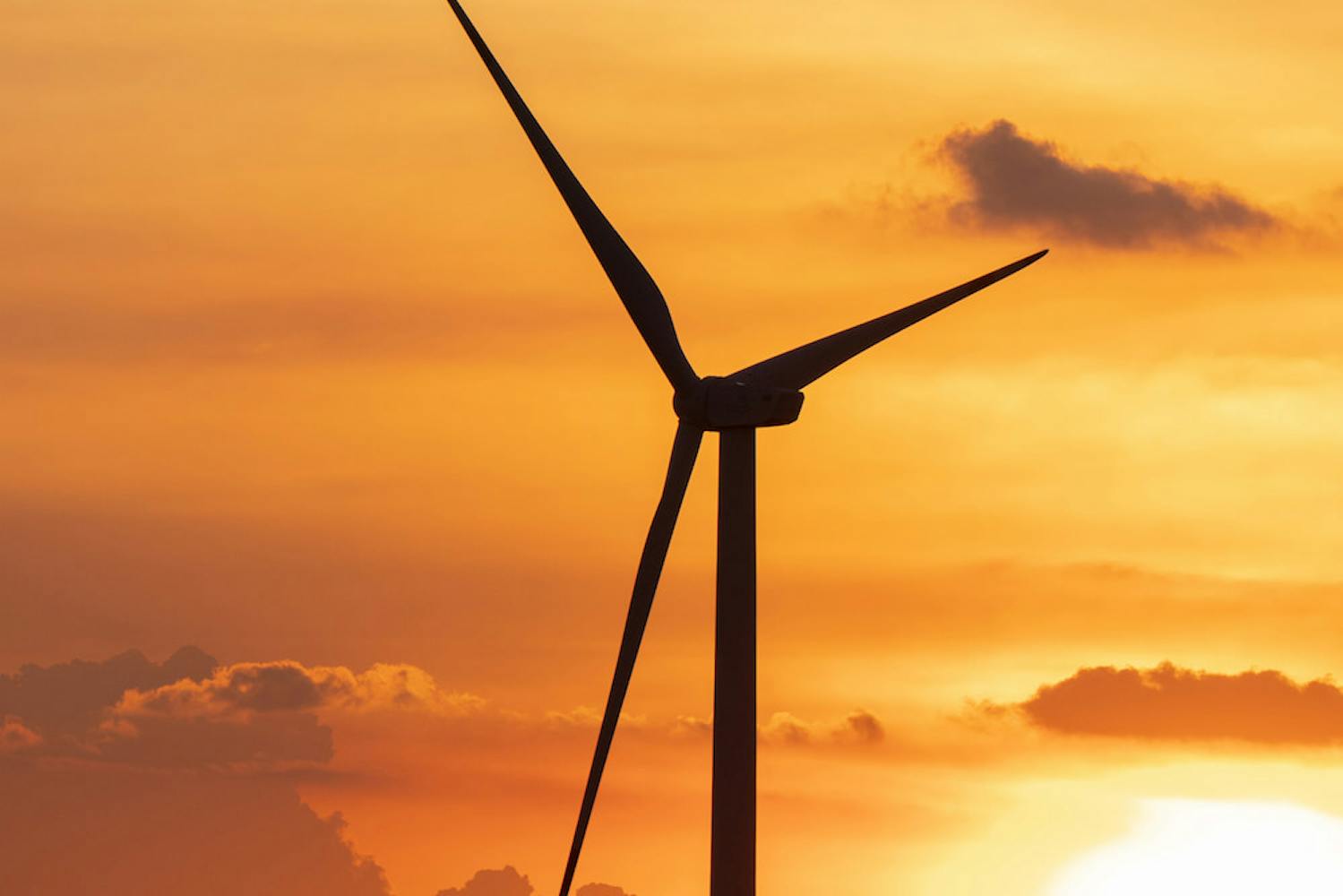 L’éolien couché de soleil