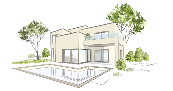 Современный дом иллюстрация вектор