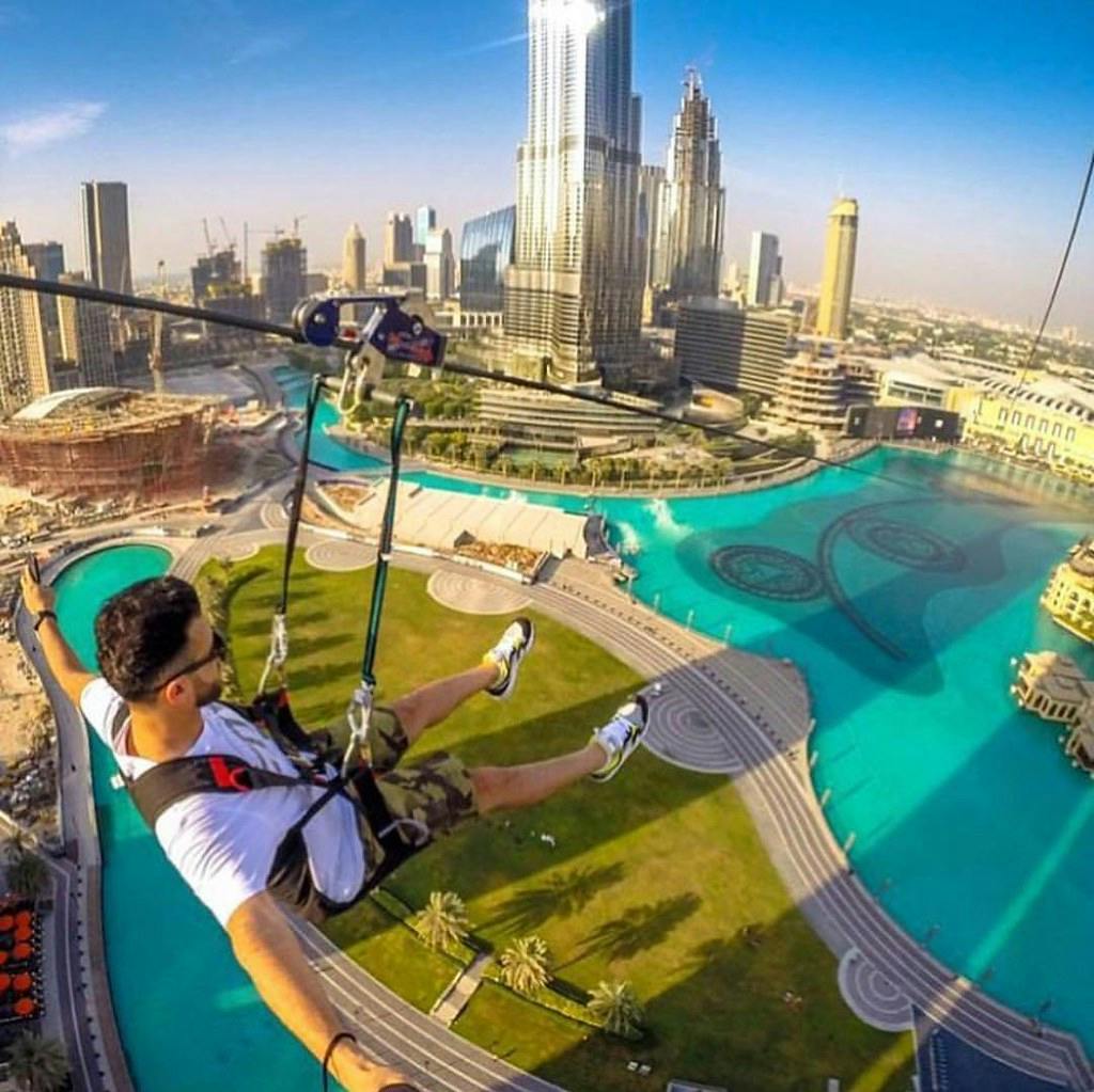 Zip Lining Over Dubai Marina (XLine Dubai)