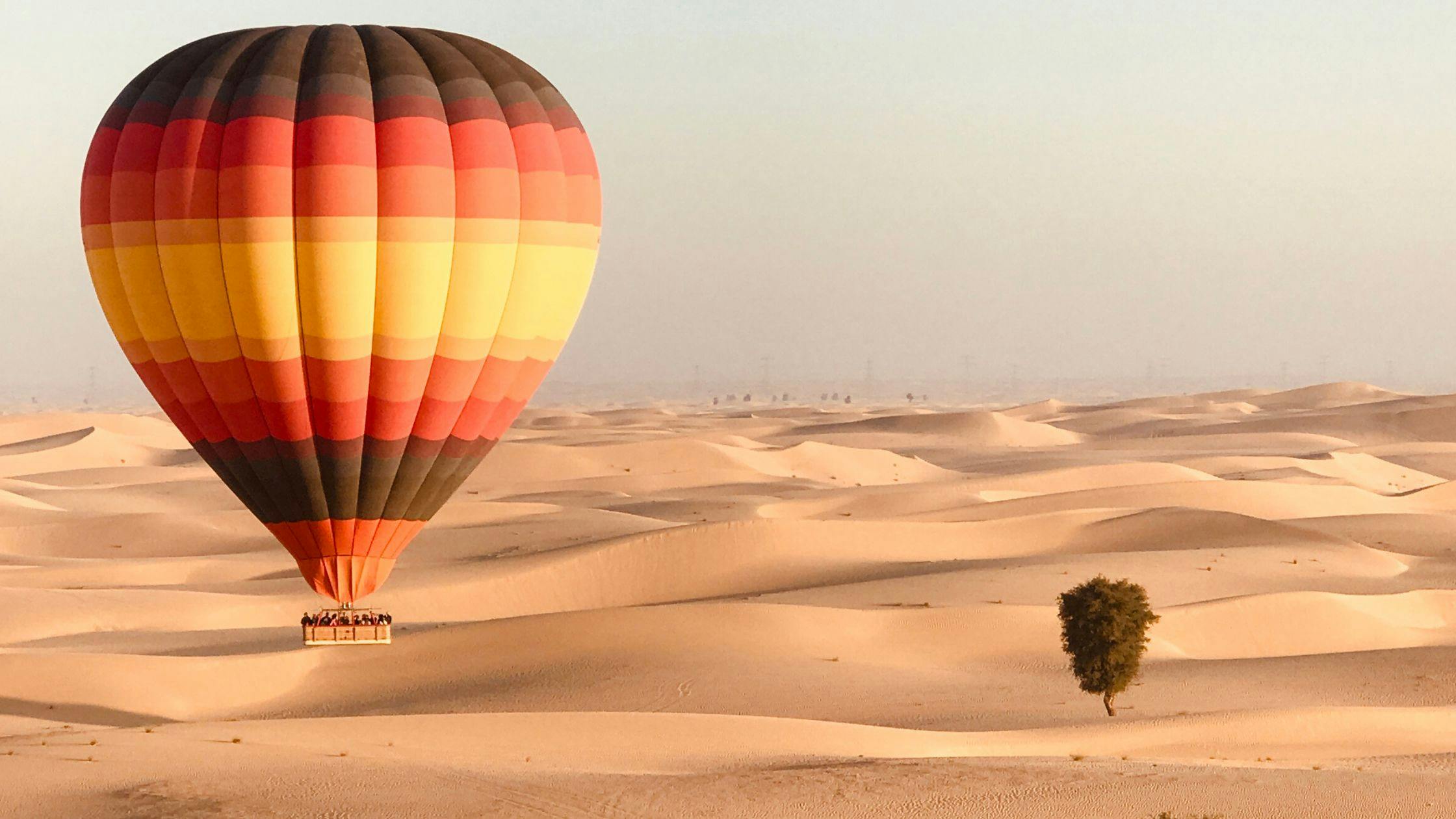 Experience a Hot Air Balloon Ride Over the Desert