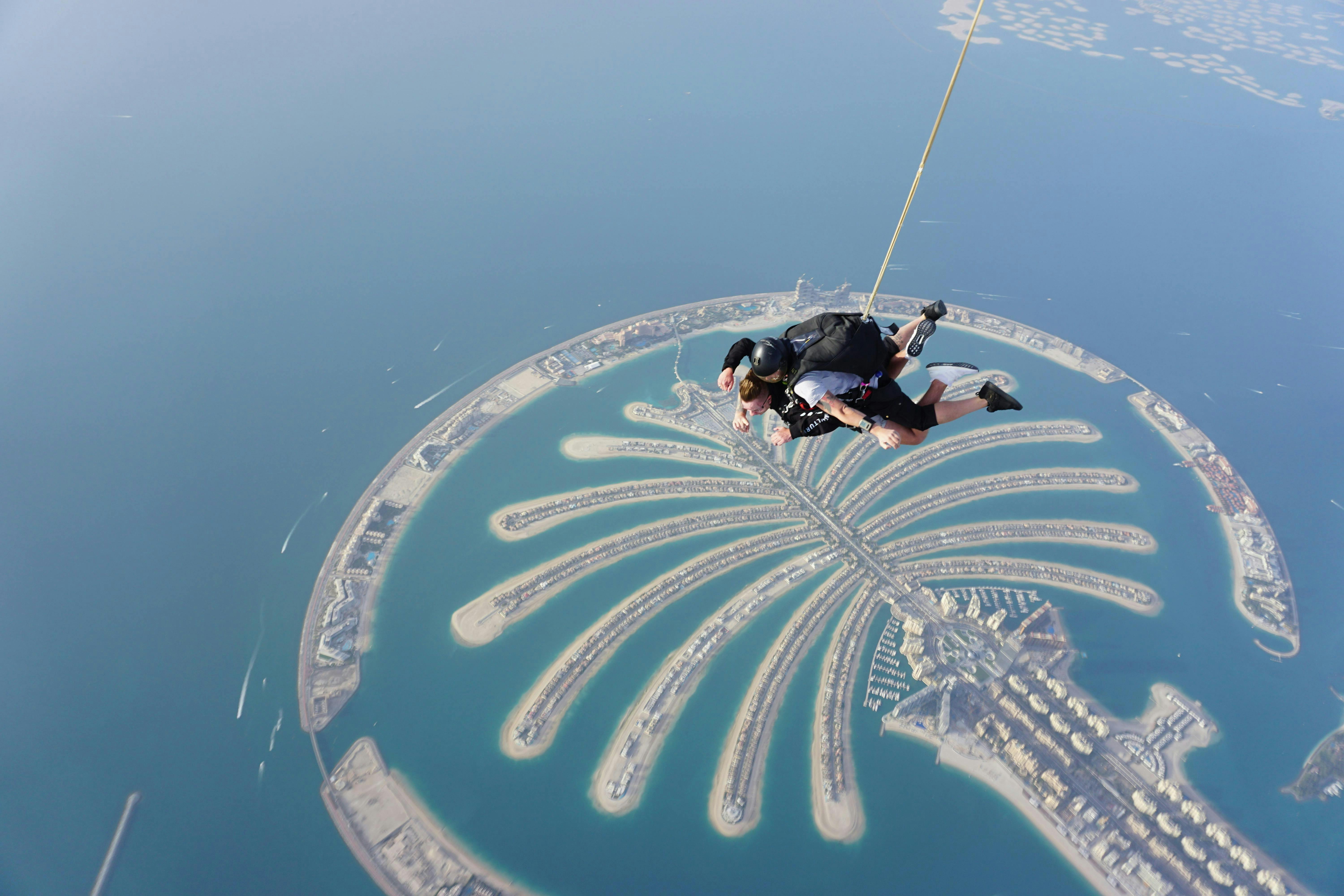 Sky Diving Over Palm Jumeirah