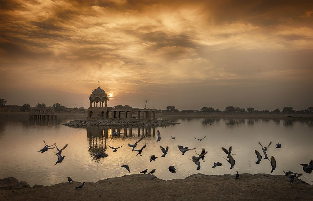 Watch the Sunset at Gadisar Lake