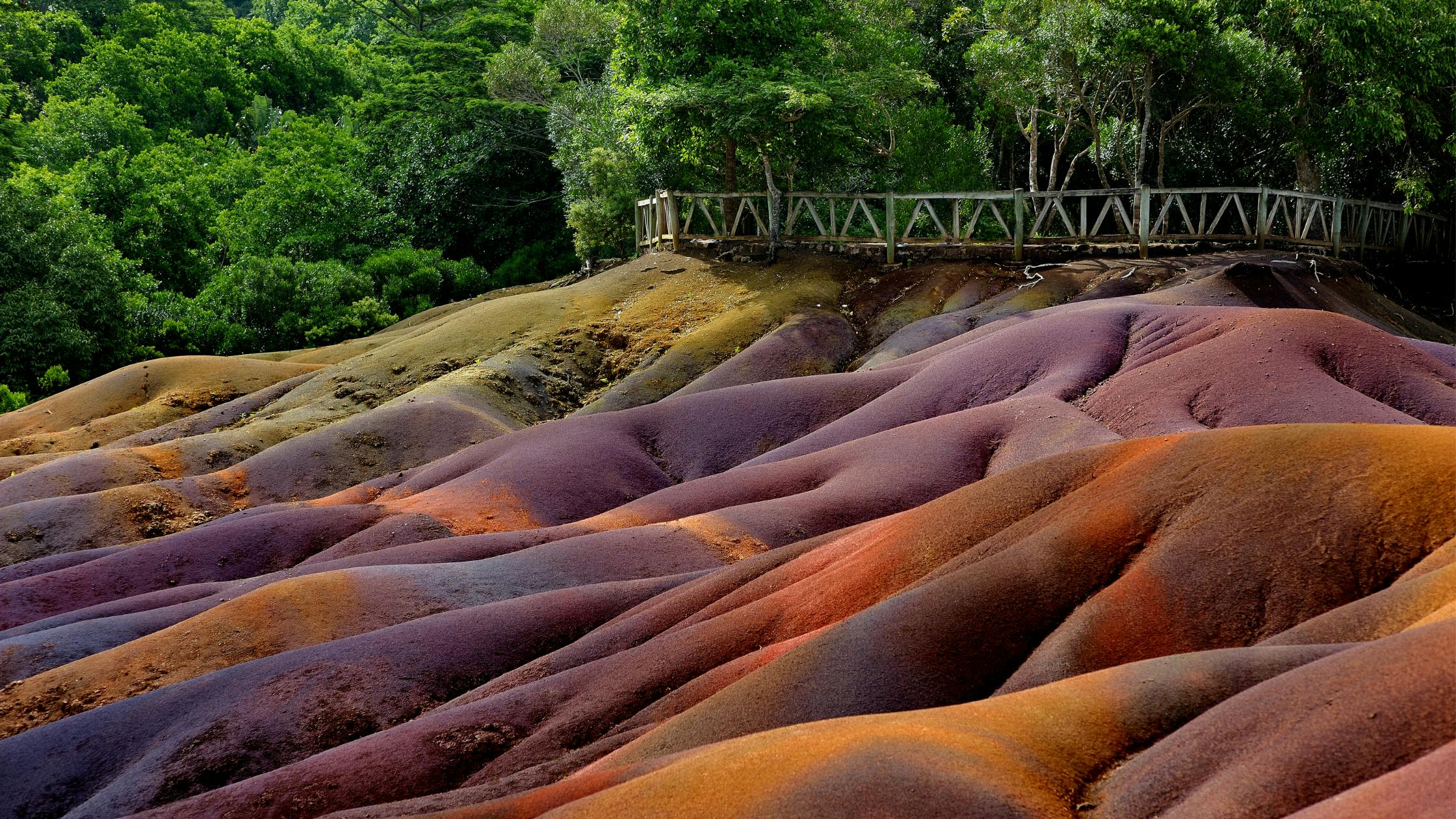 Visit the Seven Colored Earths in Chamarel, Mauritius