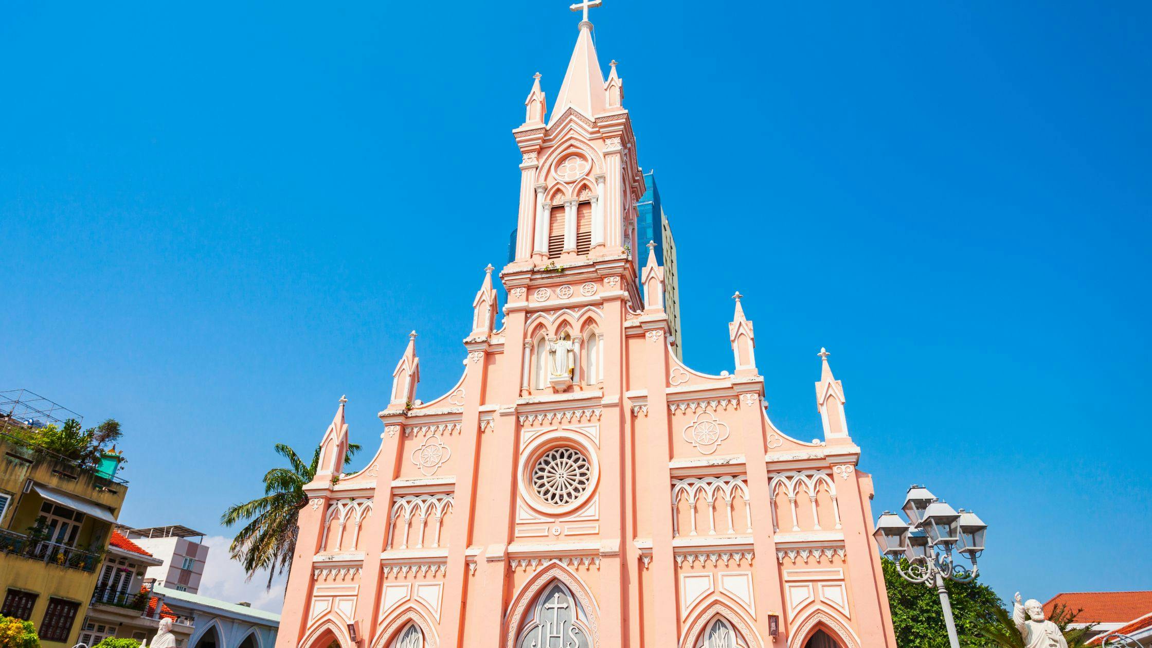 Visit the Iconic Pink Da Nang Cathedral