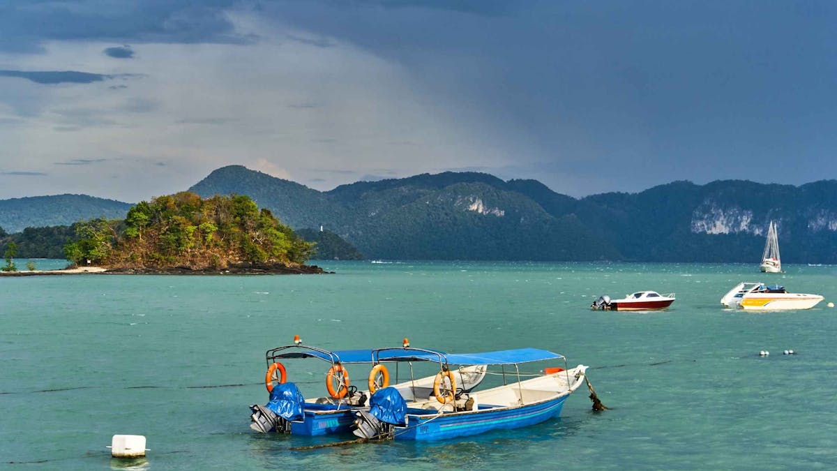 Boats in Langkawi island, Malaysia