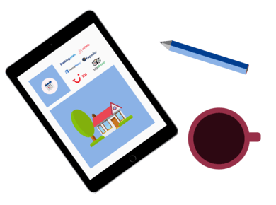 ipad displaying travelnest site