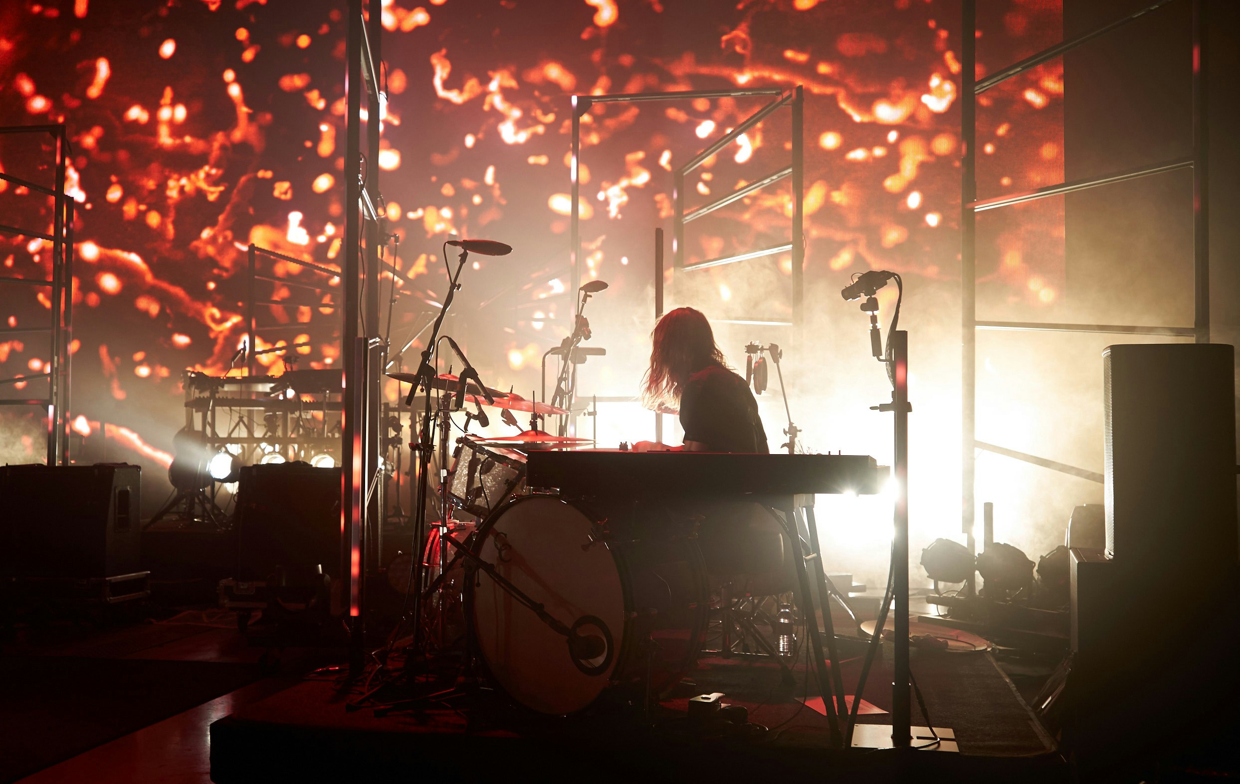 Sigur Ros World Tour drummer stage shot