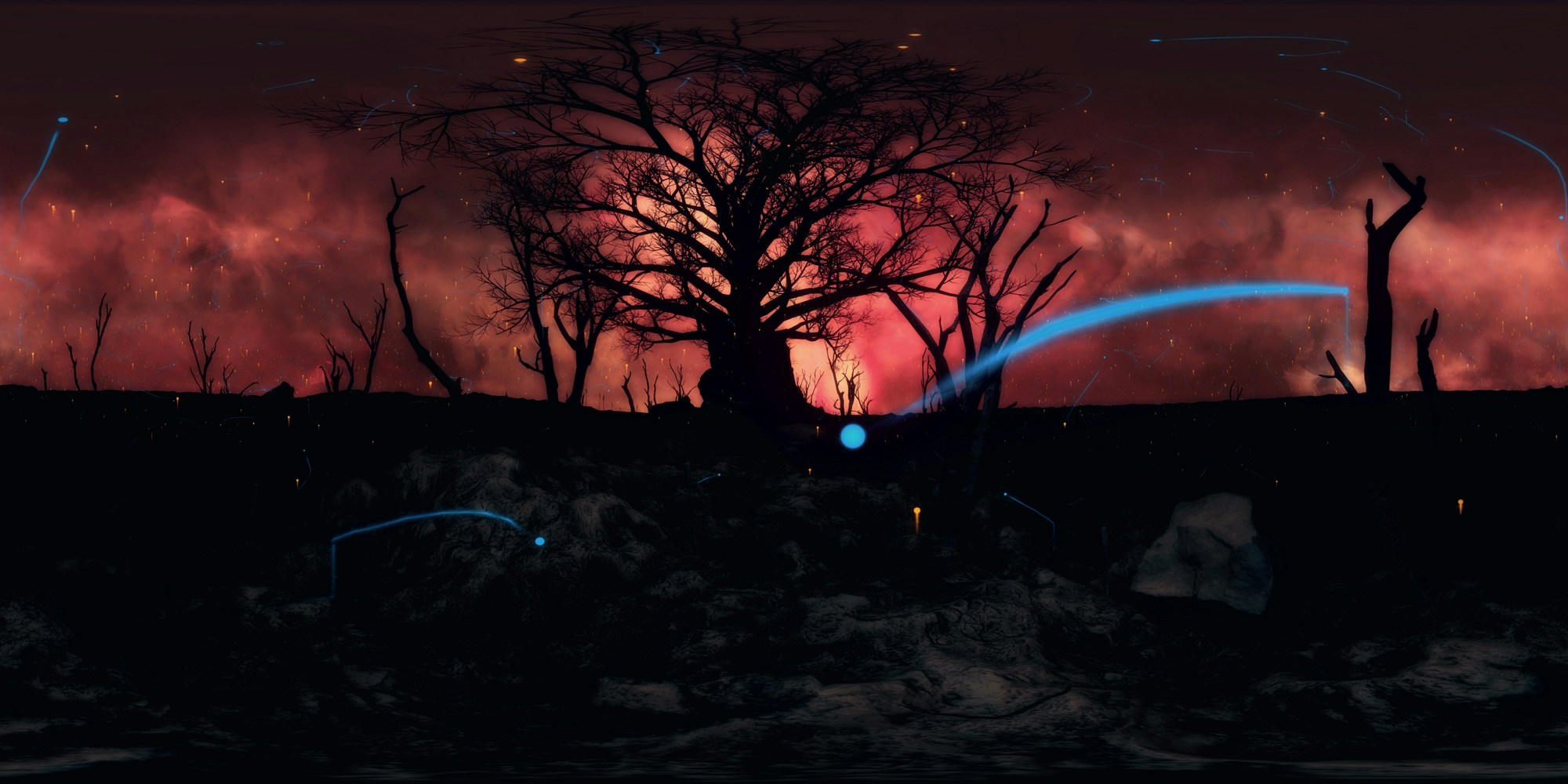 LUH COME VR Experience Tree with Blue wisps