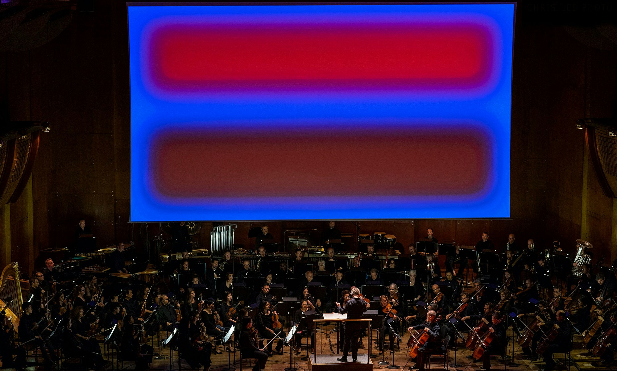 Foreign Bodies New York Philharmonic 2018 red blue strip