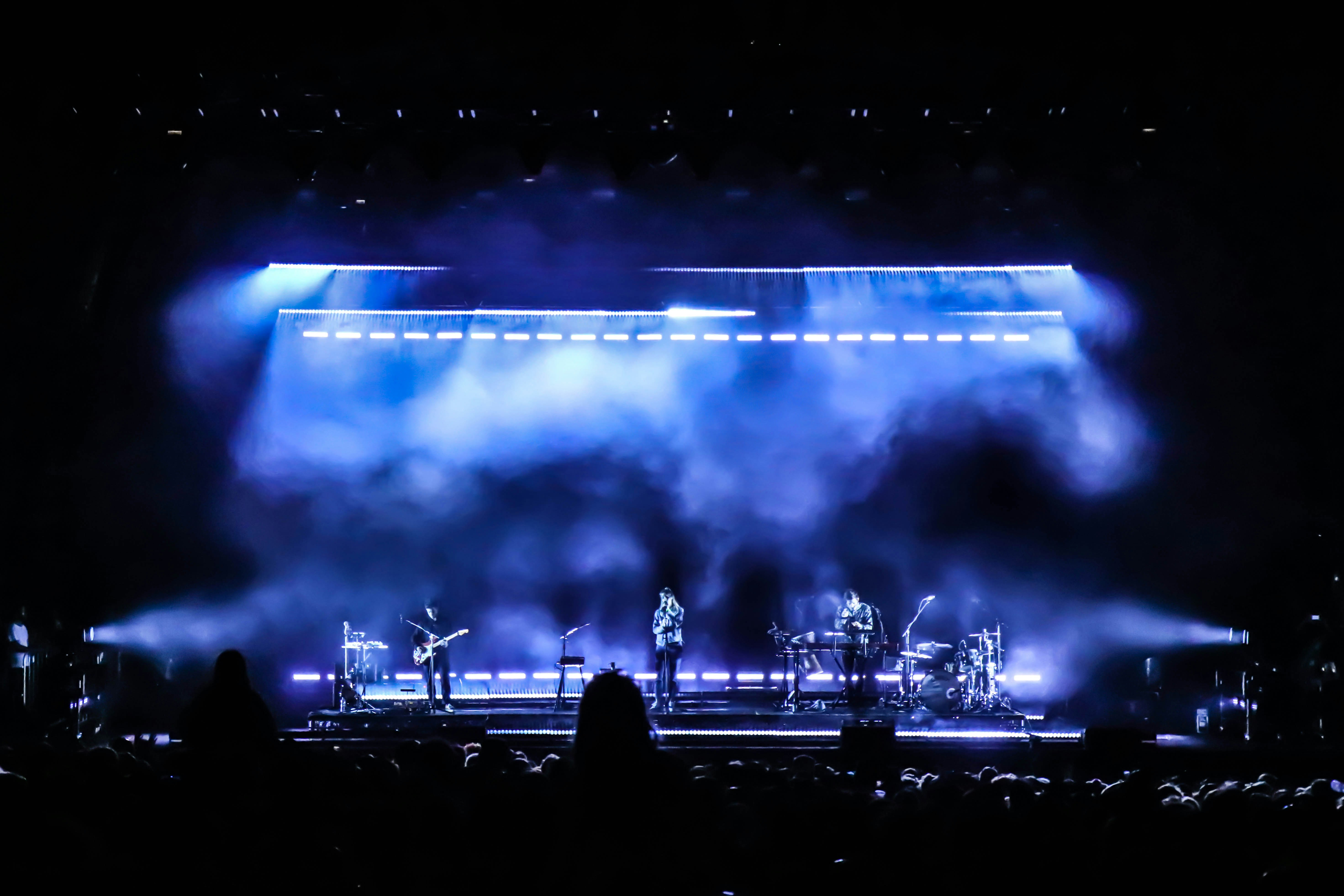 London Grammar live at Bestival 2019 Stage shot - smokey