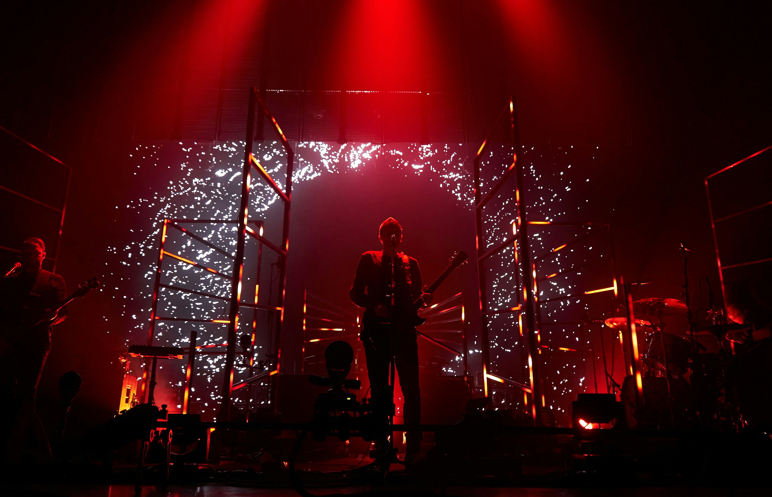 Sigur Ros World Tour smoky orb red stage shot