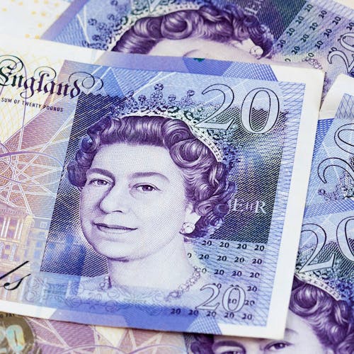 British pound money £20 notes