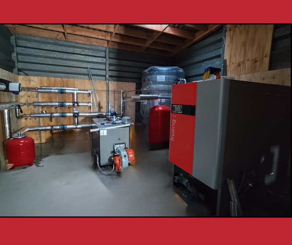 Image of a biomass boiler room