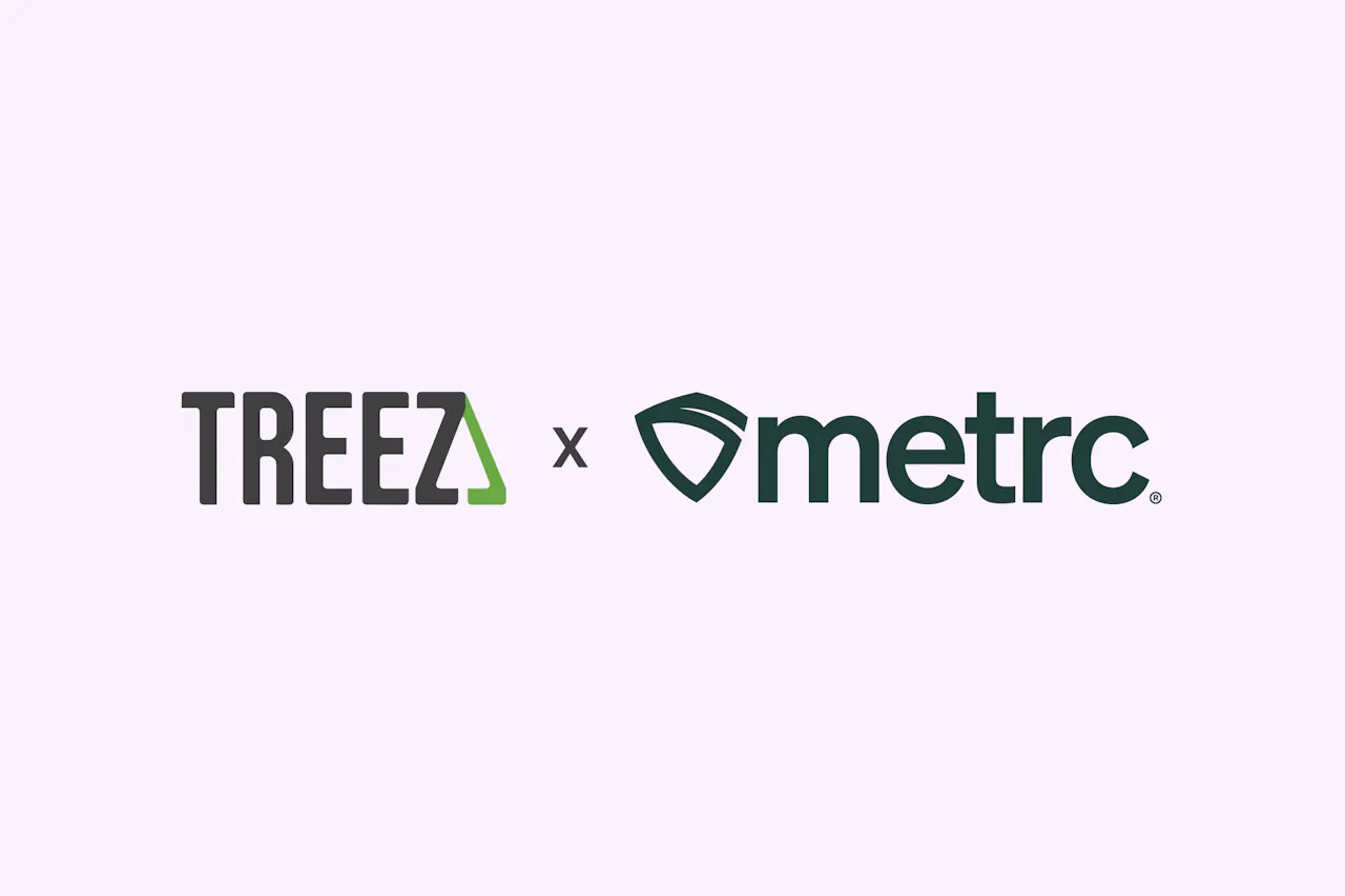 Treez logo and Metrc logo together on a background