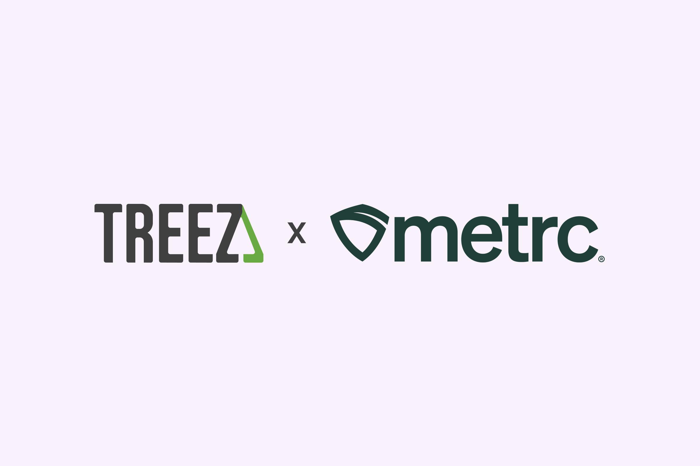 Treez logo and Metrc logo together on a background