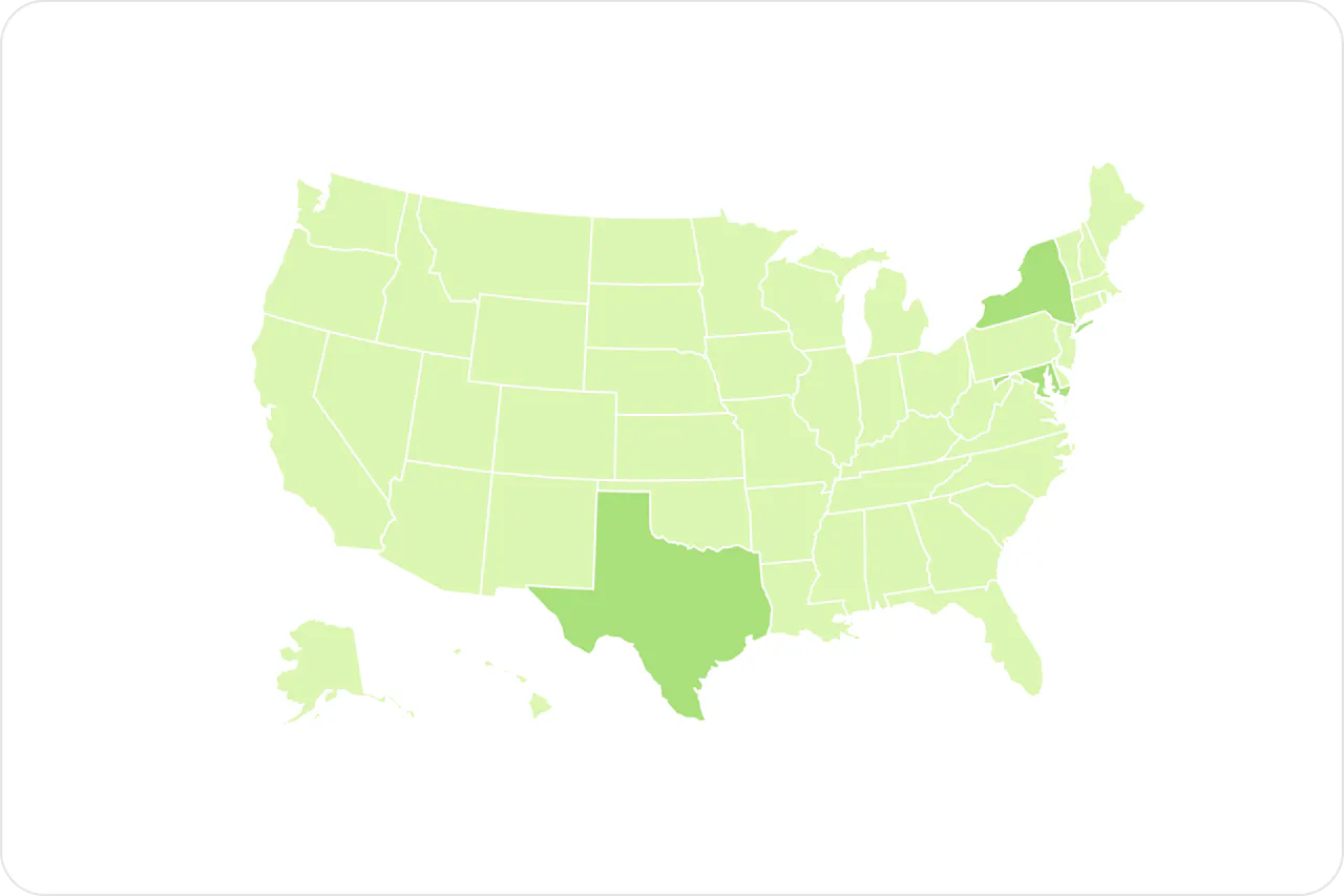 Expansion into New York, Texas, and Maryland