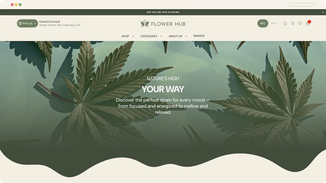 Meet the most powerful ecommerce platform for dispensaries.
