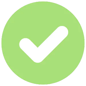 green checkmark