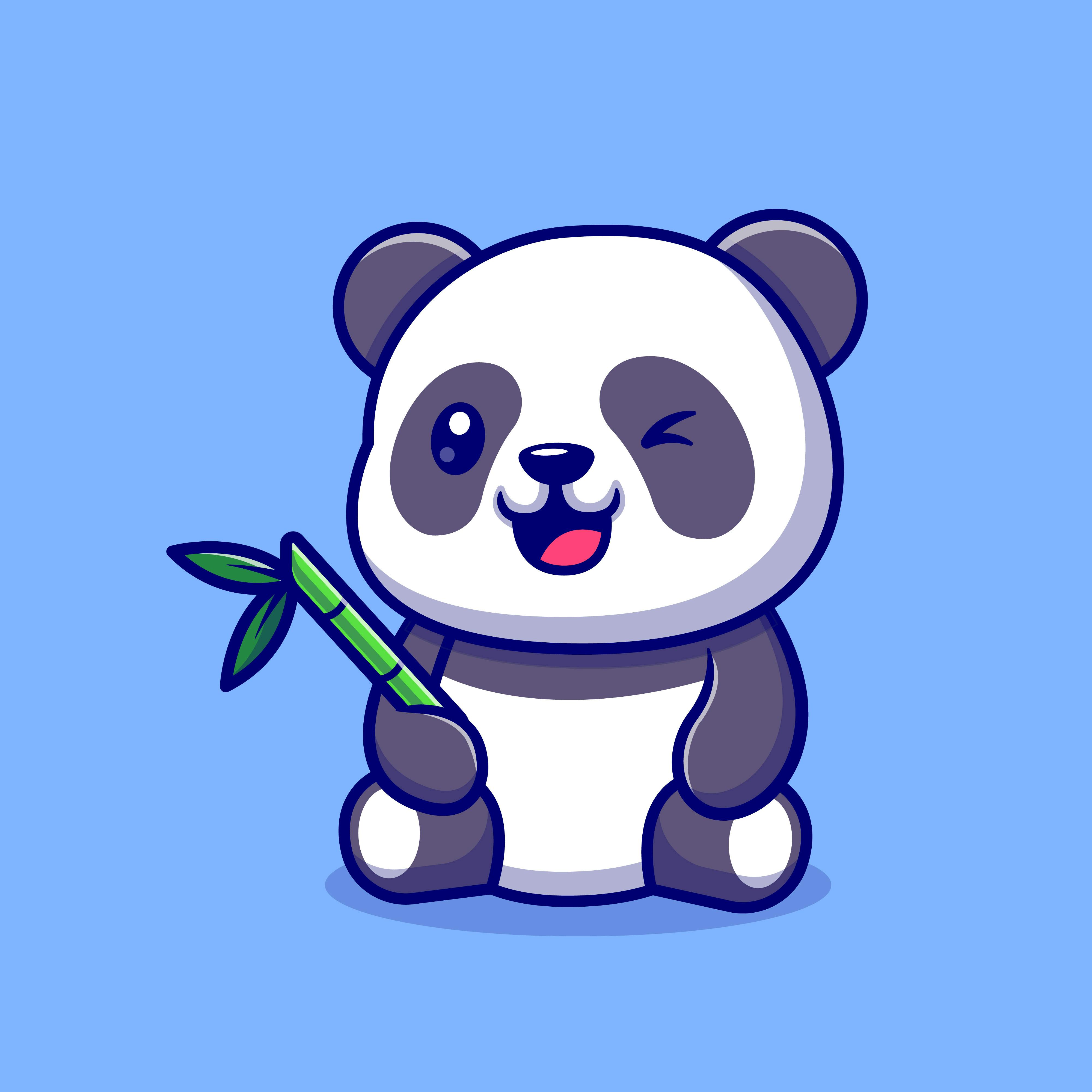 Winking panda