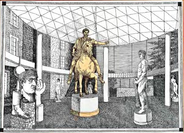 Carlo Aymonino, Sistemazione Marc'Aurelio, disegno, 2 febbraio 2006