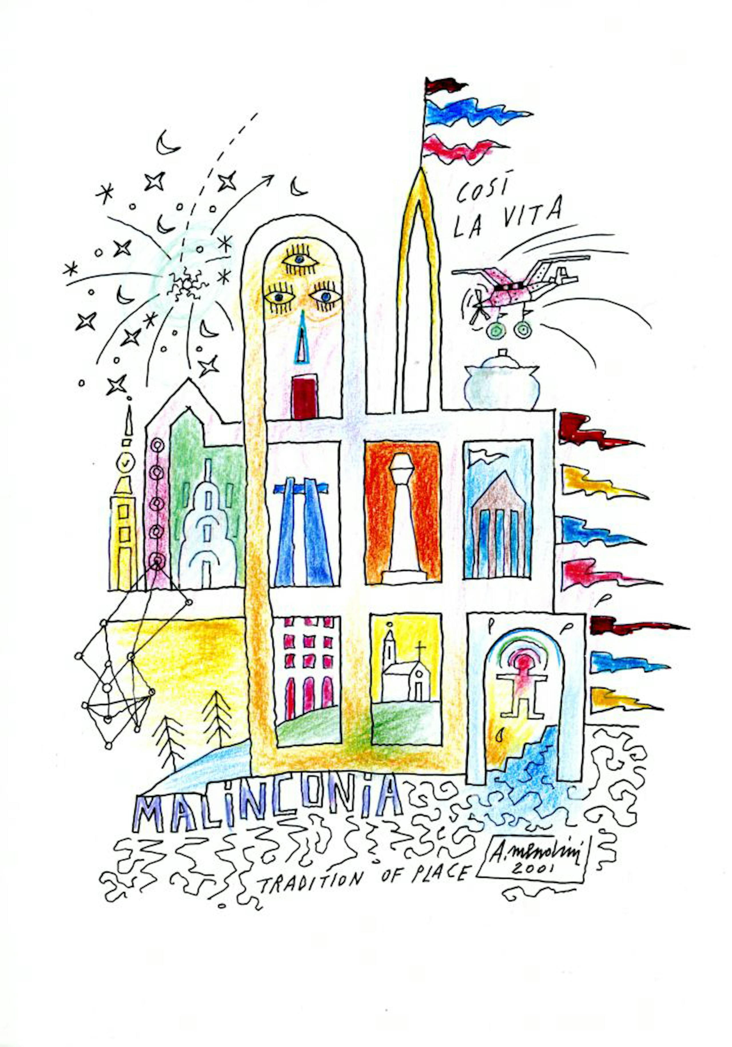 Alessandro Mendini, disegno, 2001, Fondo Alessandro Mendini, Triennale Milano