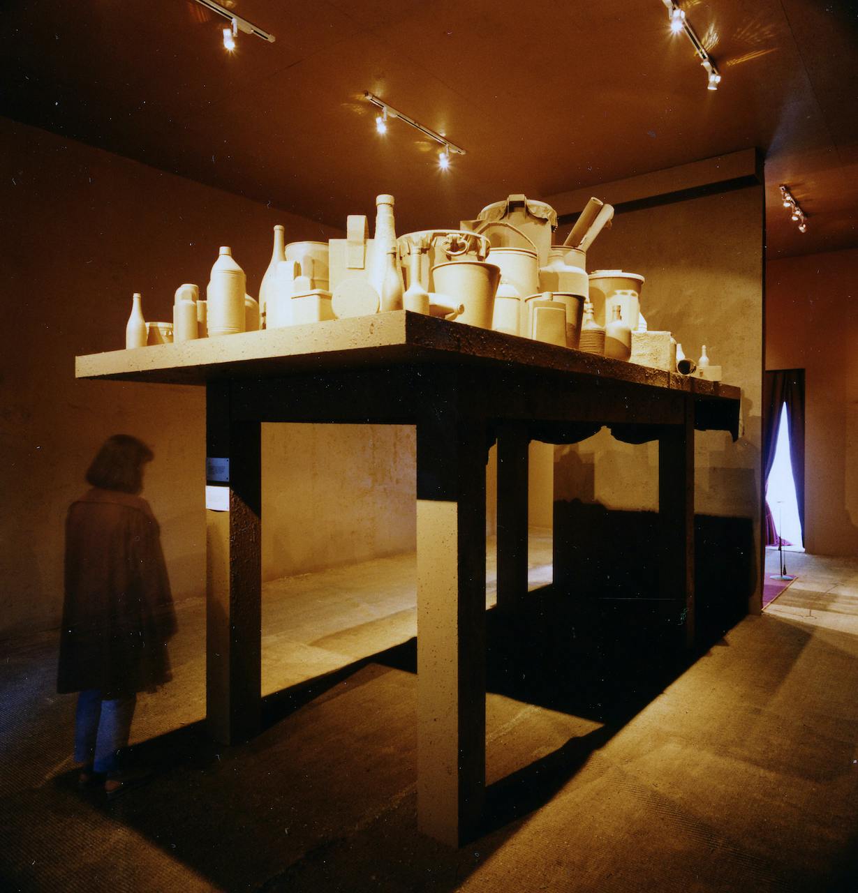 XVIII Triennale - Partecipazioni internazionali - Sezione Spagna - Catalogna. Cassa contenente natura morta ancora viva. Progetto dell'allestimento Xavier Olivé, 1992 © Fondacci Fabio