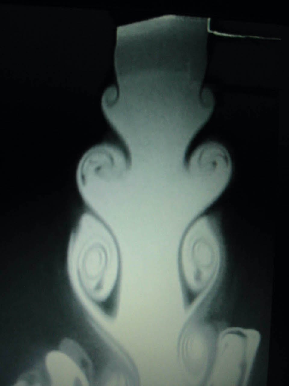 Image of an air curtain, Transverse section © Prof. Francois Penot (LET ENSMA – Poitiers)