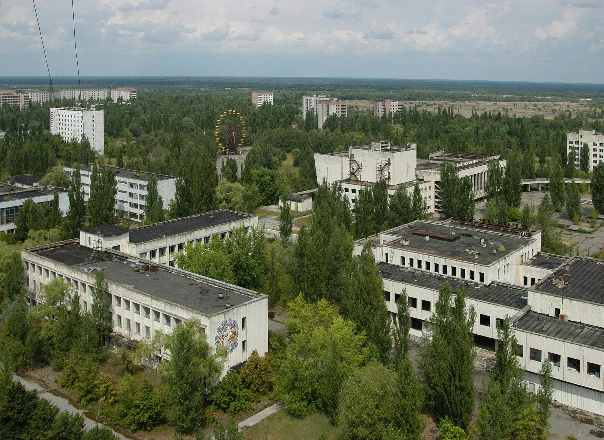 Panorama of the ghost city of Pripyat © IAEA