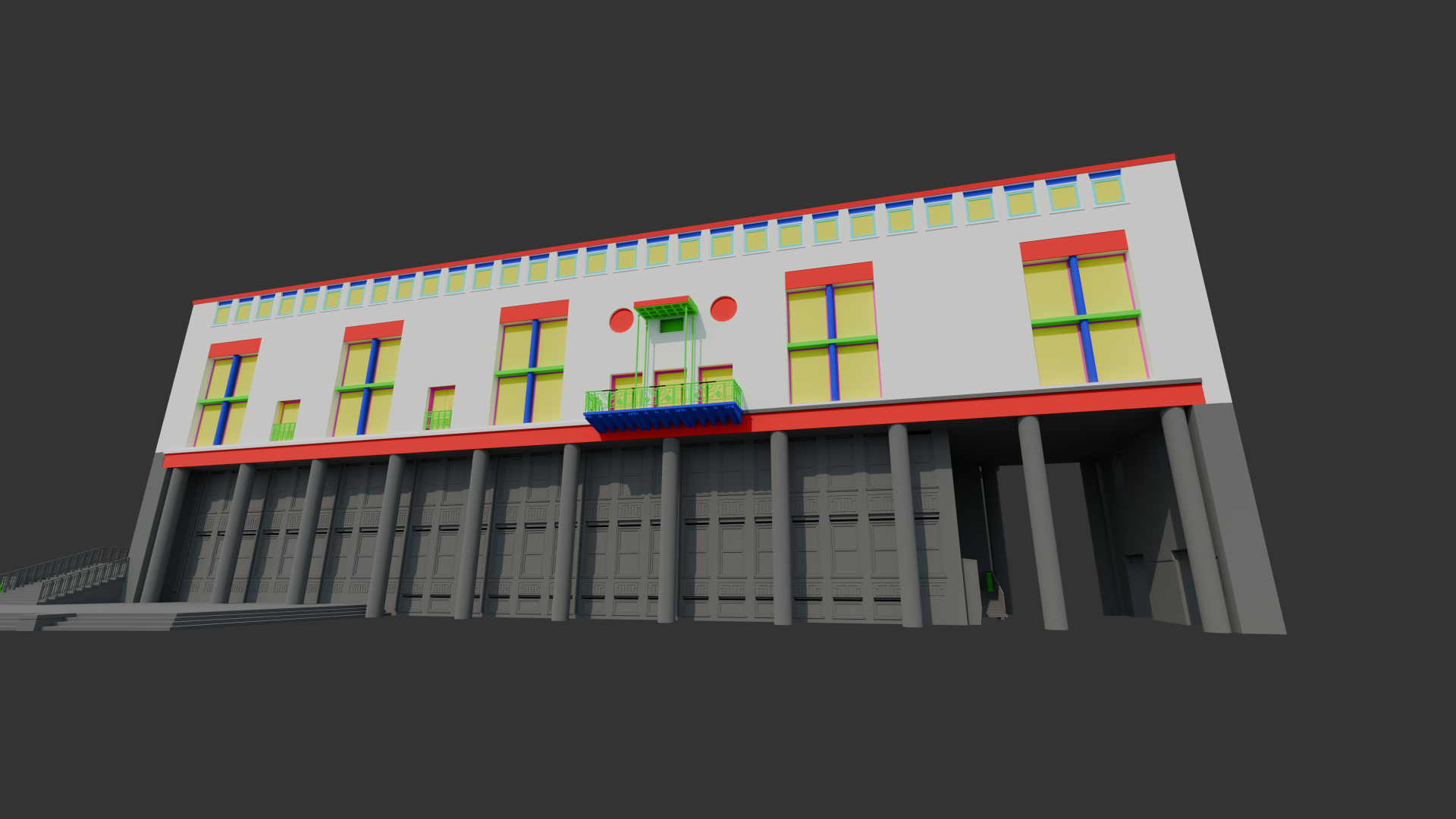 Het stadhuis van Hengelo in 3D.
