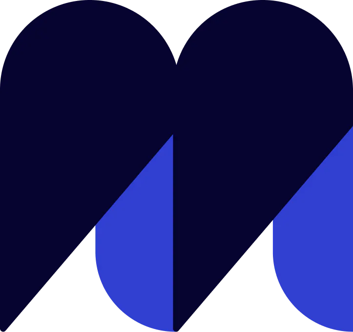 Abstracte letter M als logo voor Makerslab