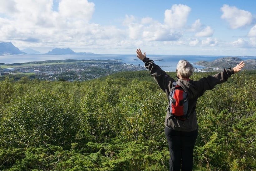 En av turene i turkonkurransen gir et flott skue over Bodø.