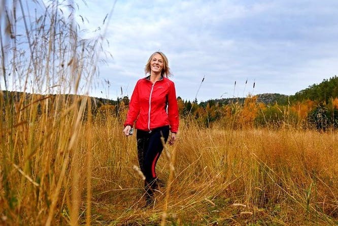 Anne Marie Holum (46) som i 120 dager har trent i gjennomsnitt minimum to timer daglig.